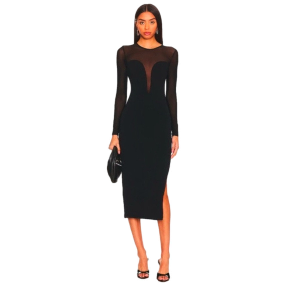 NWOT Revolve ASTR the Label Small Leona Sweater Dress Black MSRP $128